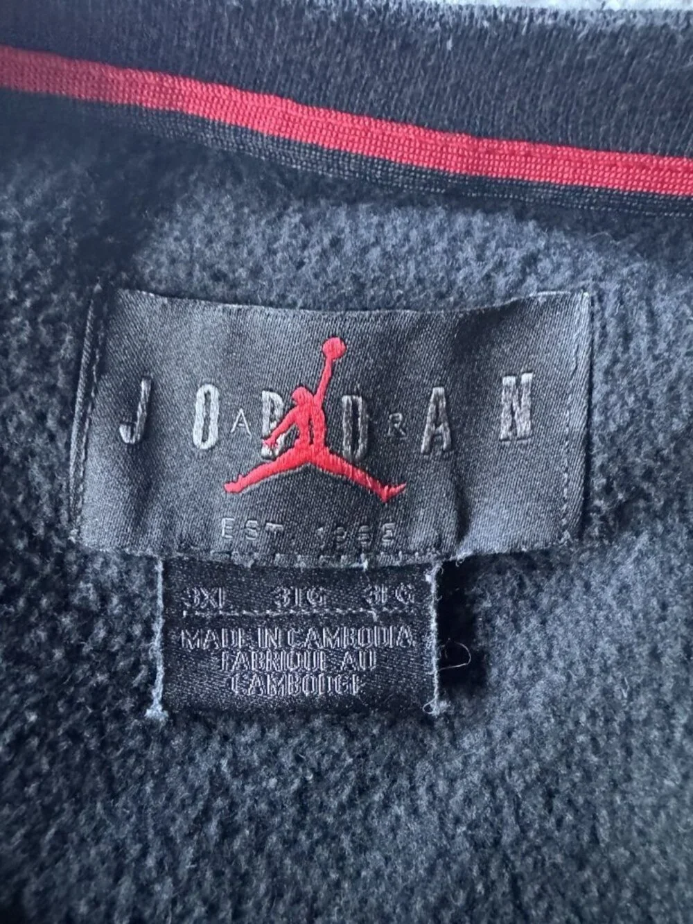 Nike Air Jordan Mens Sz 3XL Black Gold Silver Metallic Jumpman Fleece Sweatshirt